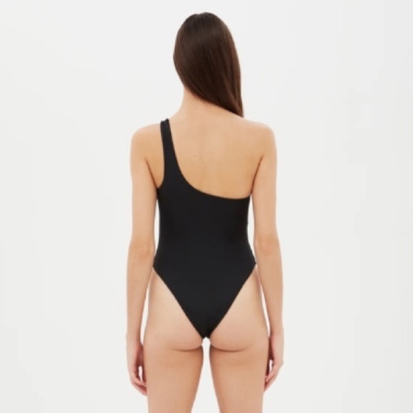 Aexae NWT One Shoulder One-Piece Bathing Suit Minimalist Classic Cheeky Vacation - Picture 3 of 16